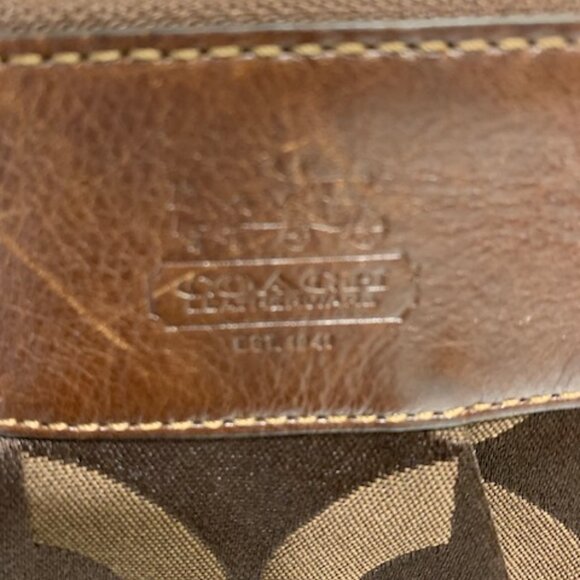 Coach Madison Op Art Signature Collection Small Brown Hobo Bag - Picture 4 of 7